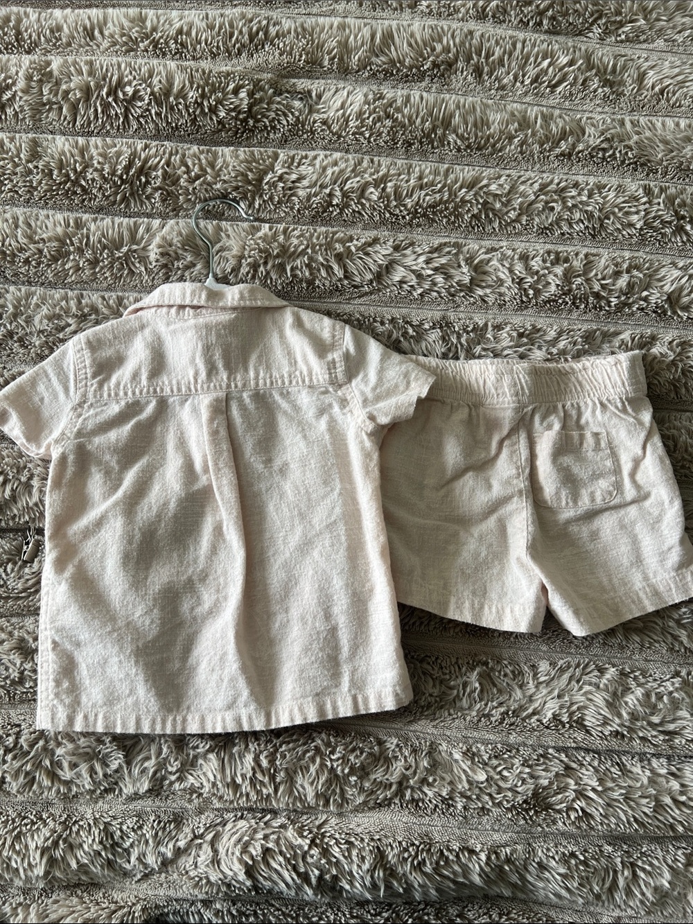 WILT Cream Short-Sleeve Button Shirt & Drawstring Shorts Set - Picture 7 of 7